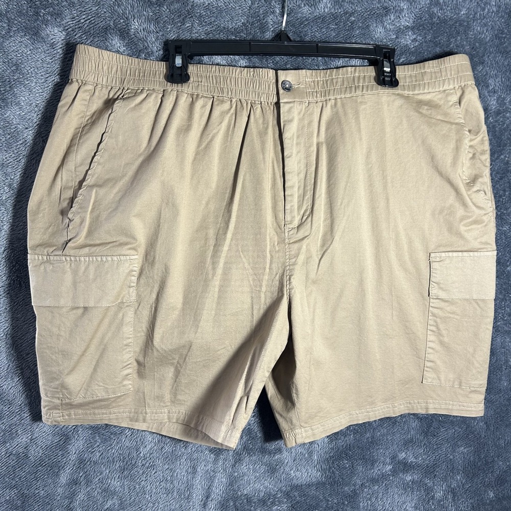 Right Of Way Mens Size 2XL Beige Russell 7" Cargo Shorts